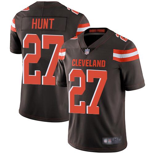 Men's Cleveland Browns #27 Kareem Hunt Brown Vapor Untouchable Limited Stitched NFL Jersey
